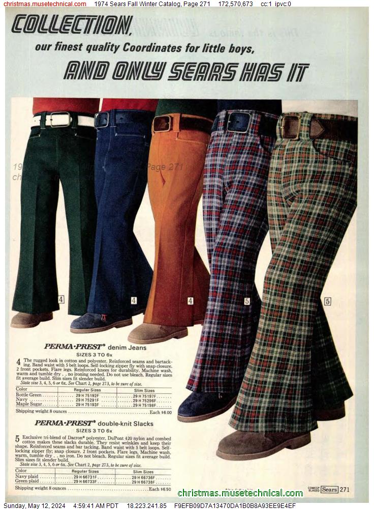 1974 Sears Fall Winter Catalog, Page 271