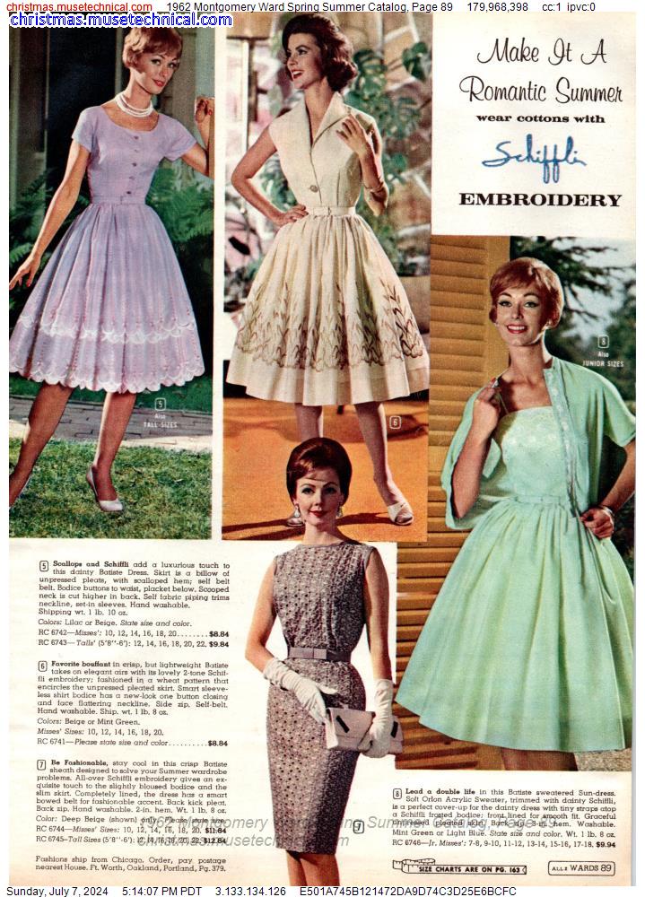 1962 Montgomery Ward Spring Summer Catalog, Page 89
