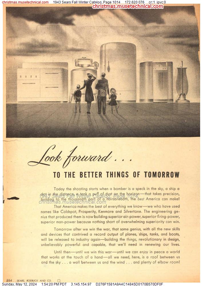 1943 Sears Fall Winter Catalog, Page 1014