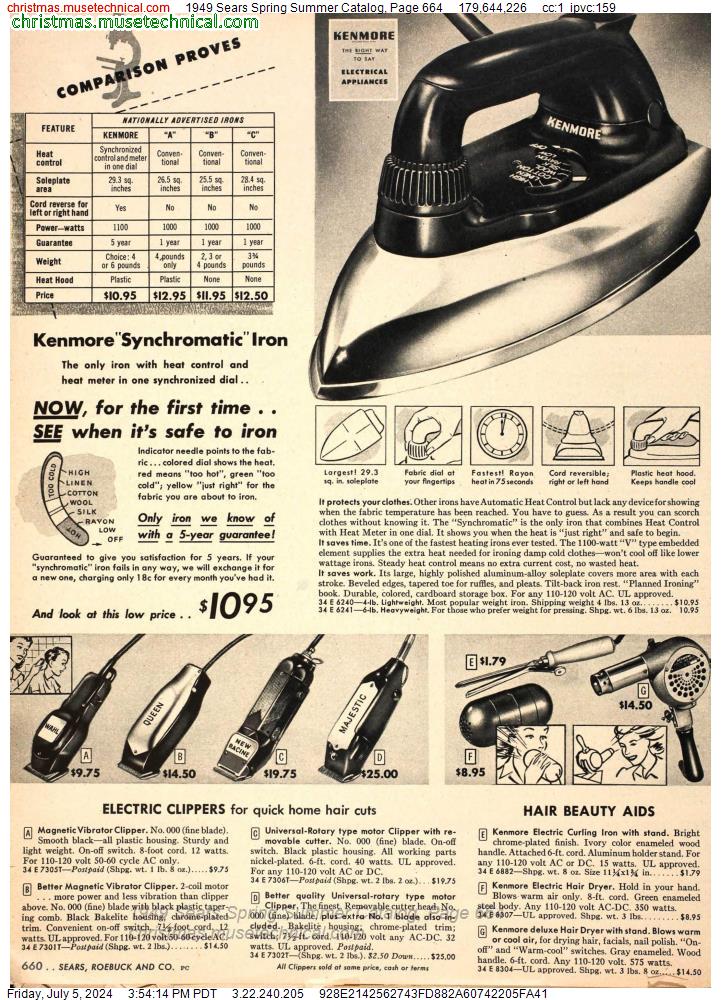 1949 Sears Spring Summer Catalog, Page 664