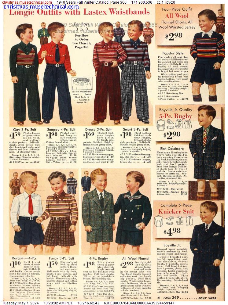 1940 Sears Fall Winter Catalog, Page 366