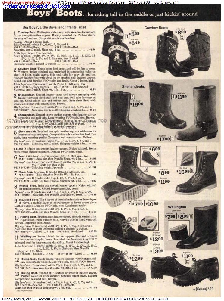 1973 Sears Fall Winter Catalog, Page 399