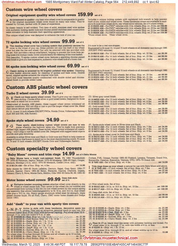 1985 Montgomery Ward Fall Winter Catalog, Page 564