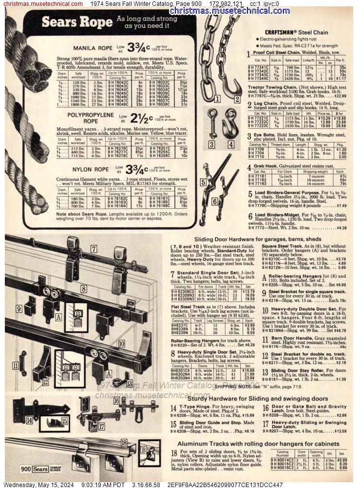 1974 Sears Fall Winter Catalog, Page 900