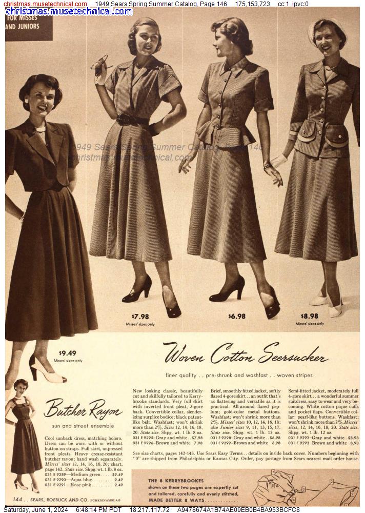 1949 Sears Spring Summer Catalog, Page 146
