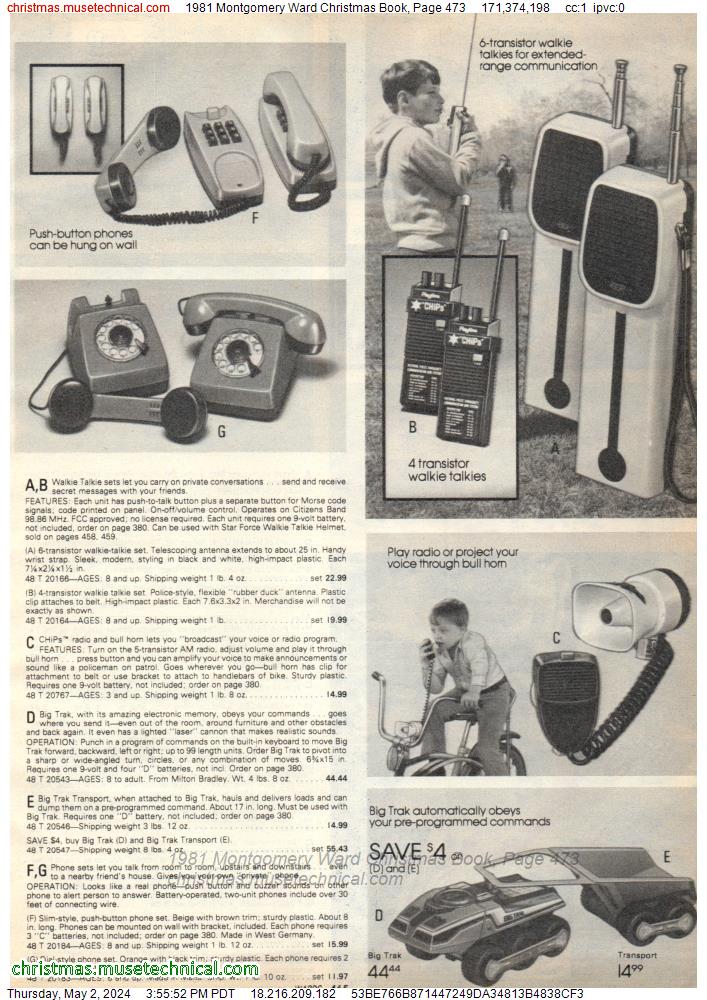 1981 Montgomery Ward Christmas Book, Page 473