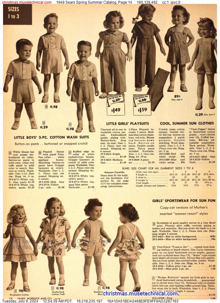 1949 Sears Spring Summer Catalog, Page 14