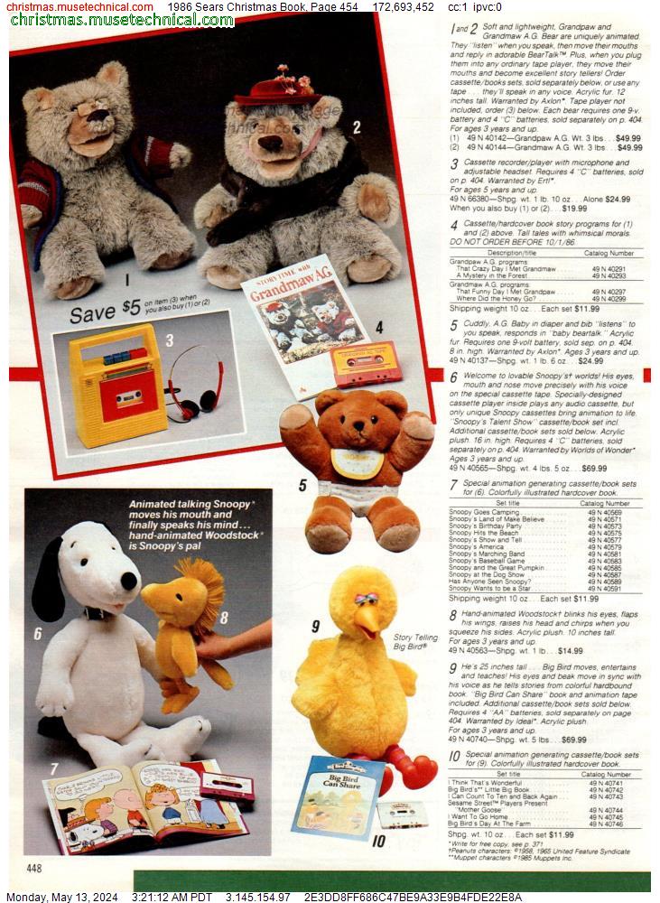 1986 Sears Christmas Book, Page 454