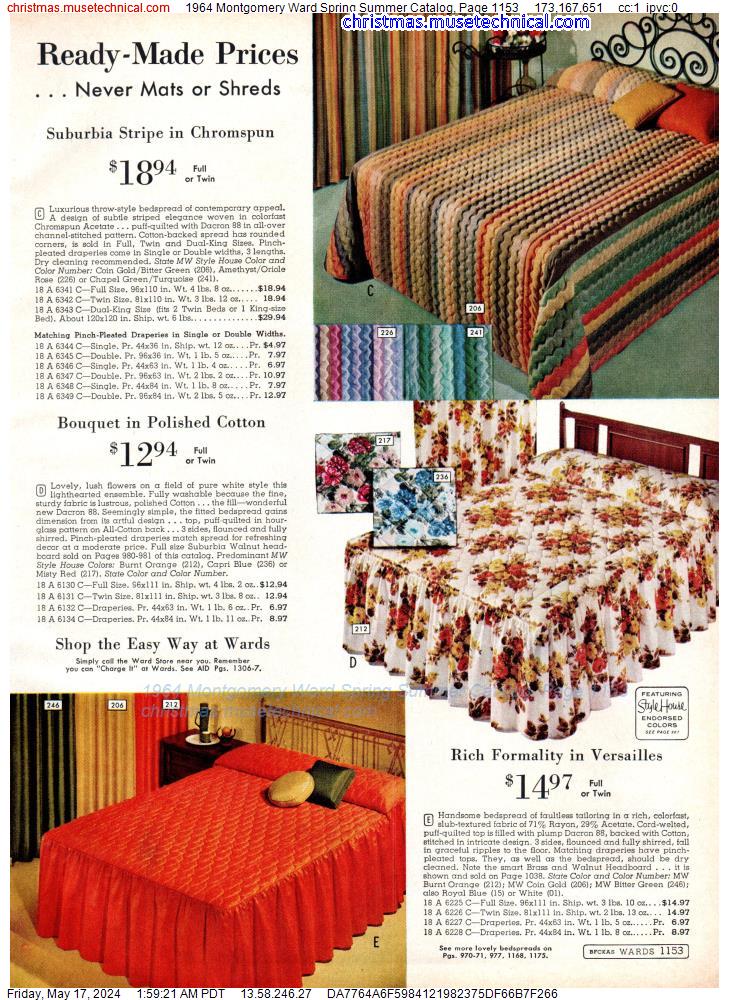 1964 Montgomery Ward Spring Summer Catalog, Page 1153