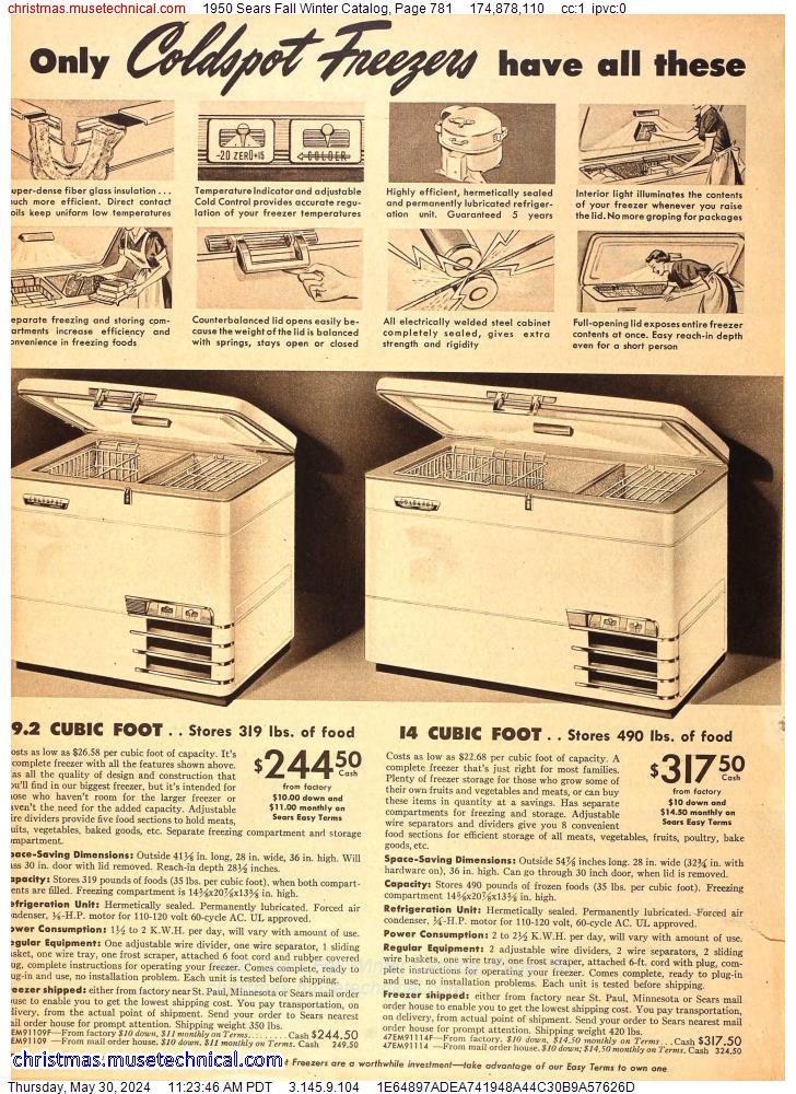 1950 Sears Fall Winter Catalog, Page 781