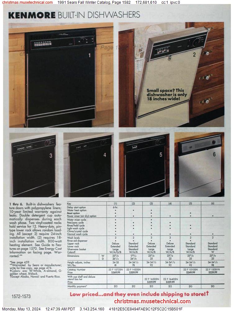 1991 Sears Fall Winter Catalog, Page 1582