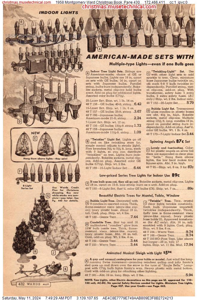 1958 Montgomery Ward Christmas Book, Page 430