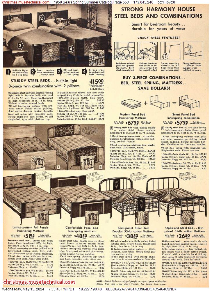 1950 Sears Spring Summer Catalog, Page 553