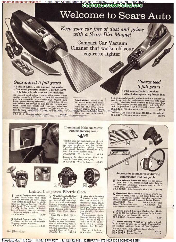 1969 Sears Spring Summer Catalog, Page 652