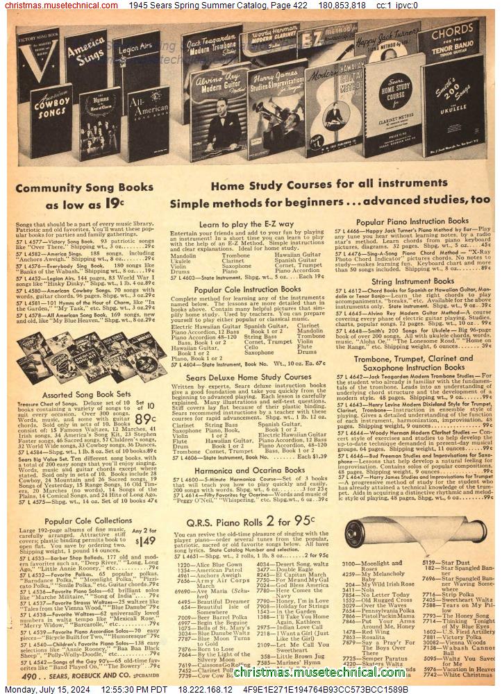 1945 Sears Spring Summer Catalog, Page 422