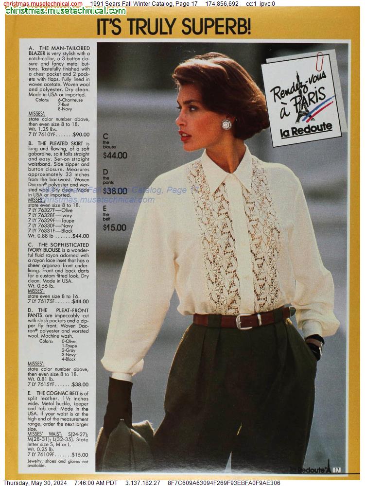 1991 Sears Fall Winter Catalog, Page 17