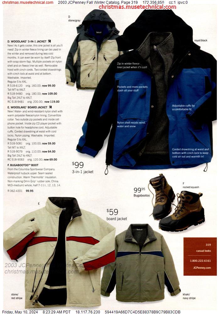 2003 JCPenney Fall Winter Catalog, Page 319
