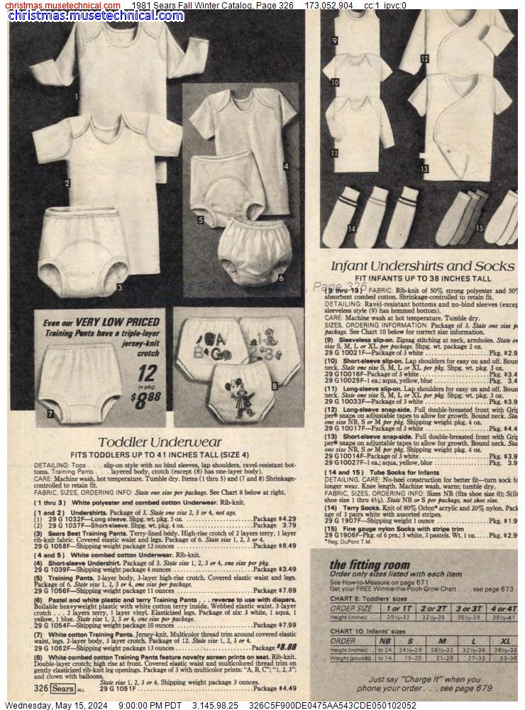 1981 Sears Fall Winter Catalog, Page 326