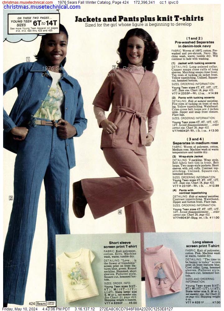 1976 Sears Fall Winter Catalog, Page 424