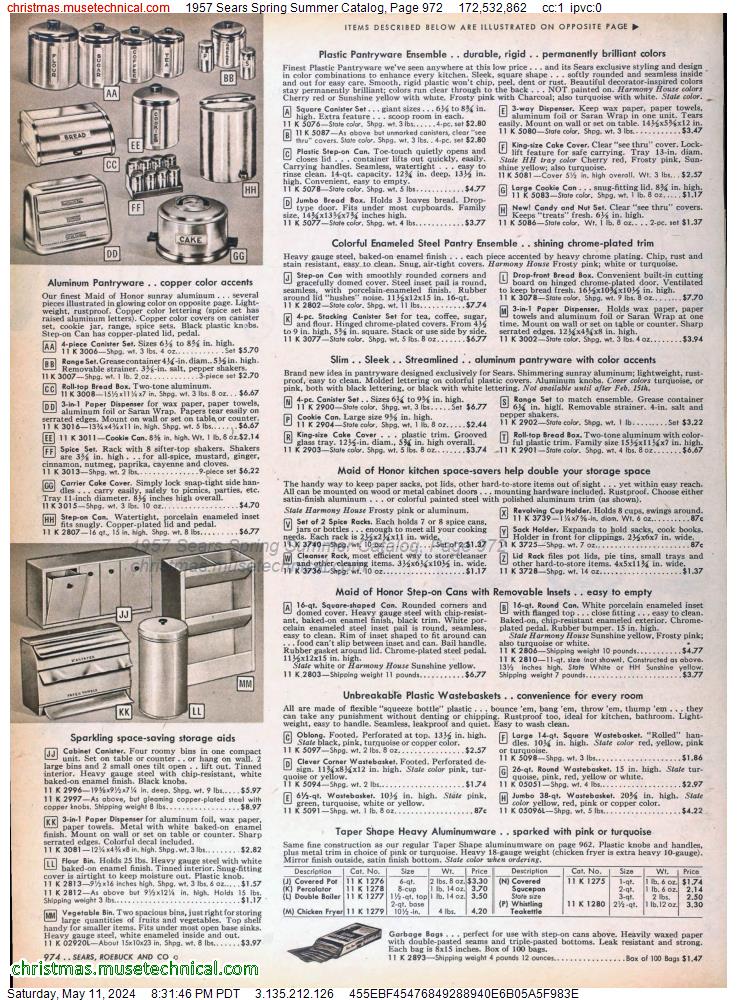 1957 Sears Spring Summer Catalog, Page 972