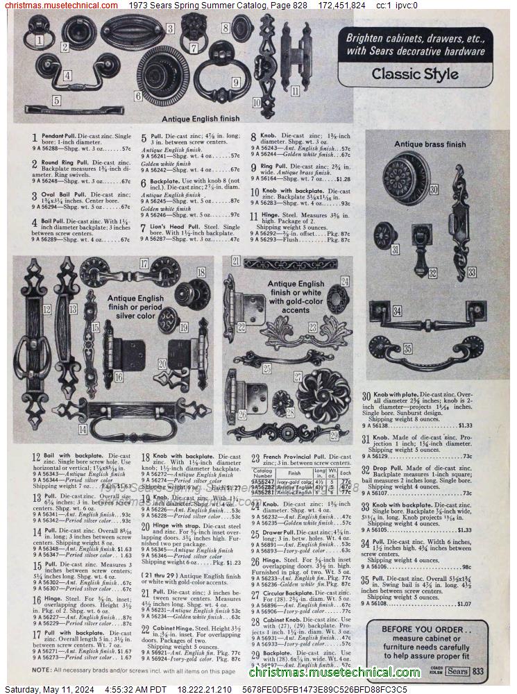 1973 Sears Spring Summer Catalog, Page 828