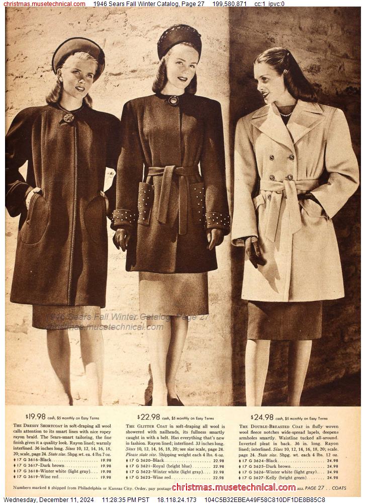 1946 Sears Fall Winter Catalog, Page 27