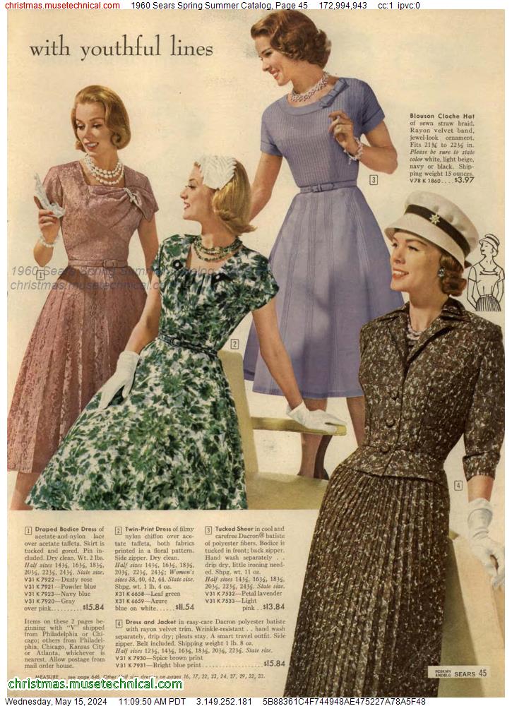 1960 Sears Spring Summer Catalog, Page 45