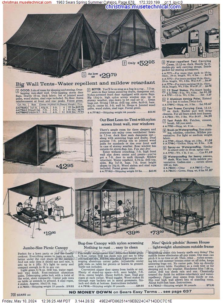 1963 Sears Spring Summer Catalog, Page 678