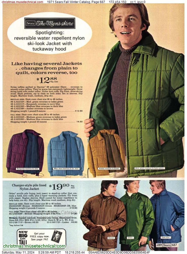 1971 Sears Fall Winter Catalog, Page 687