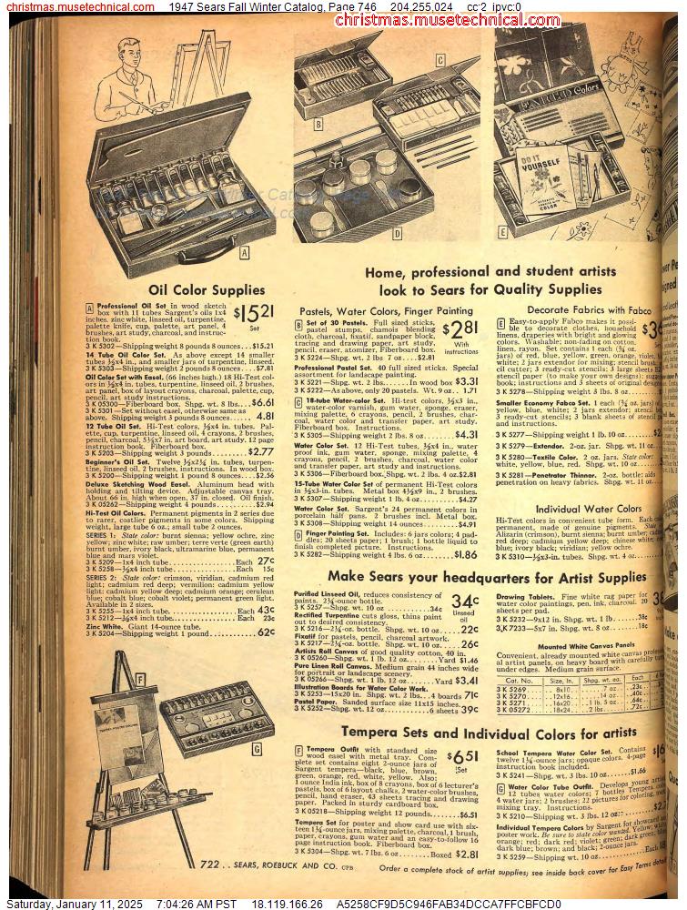 1947 Sears Fall Winter Catalog, Page 746