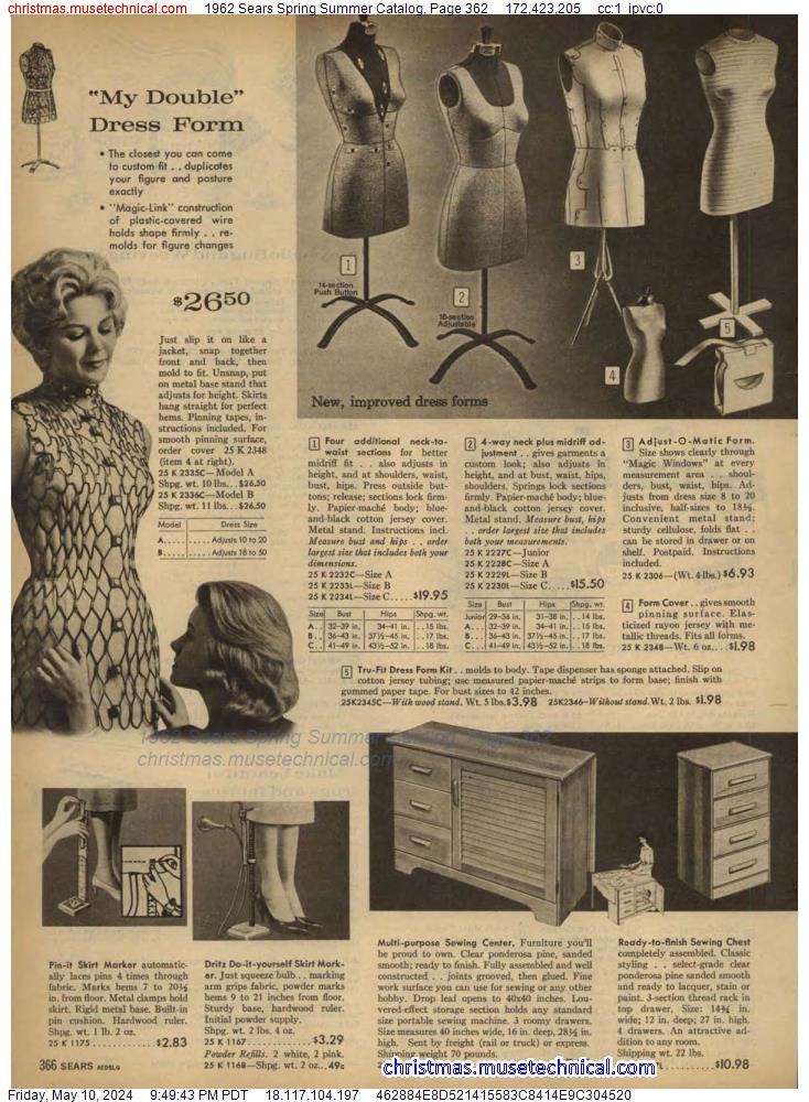 1962 Sears Spring Summer Catalog, Page 362