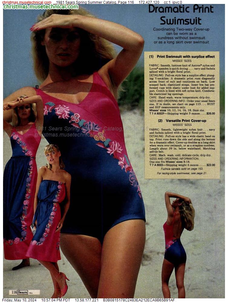 1981 Sears Spring Summer Catalog, Page 116