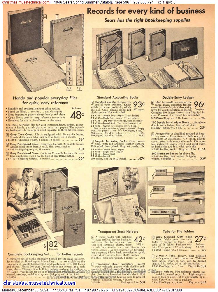 1946 Sears Spring Summer Catalog, Page 596