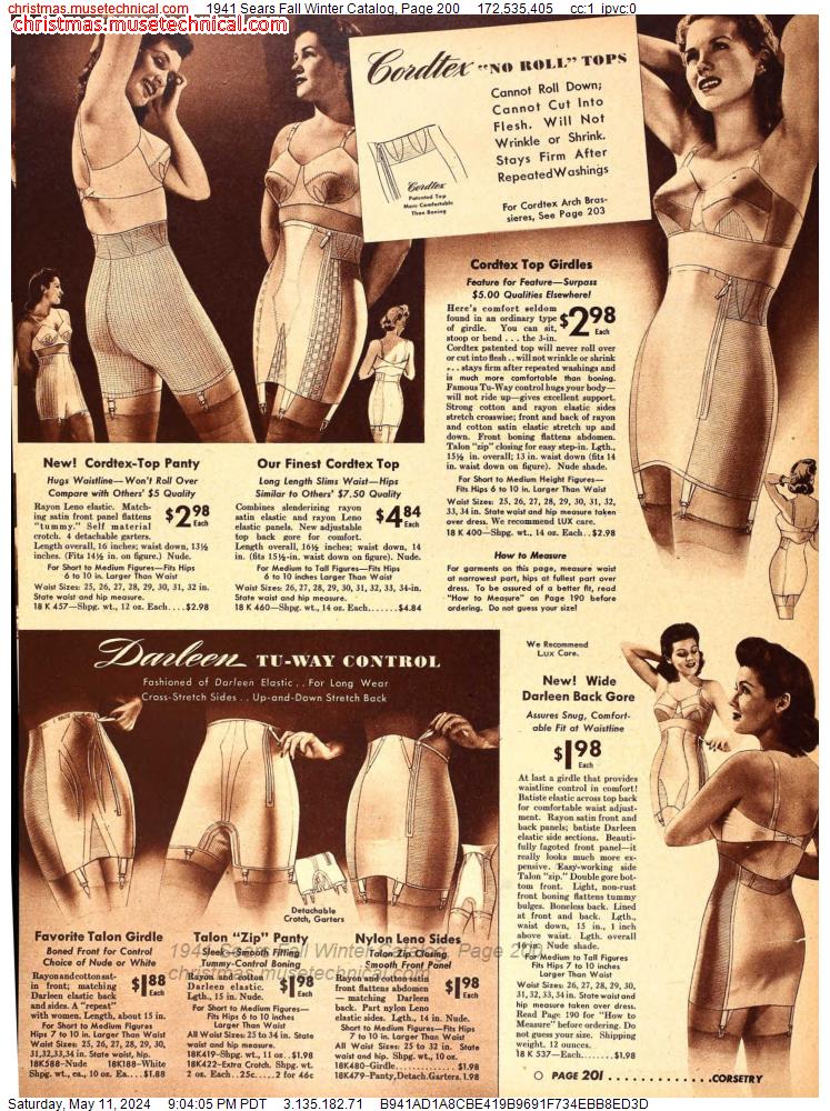 1941 Sears Fall Winter Catalog, Page 200