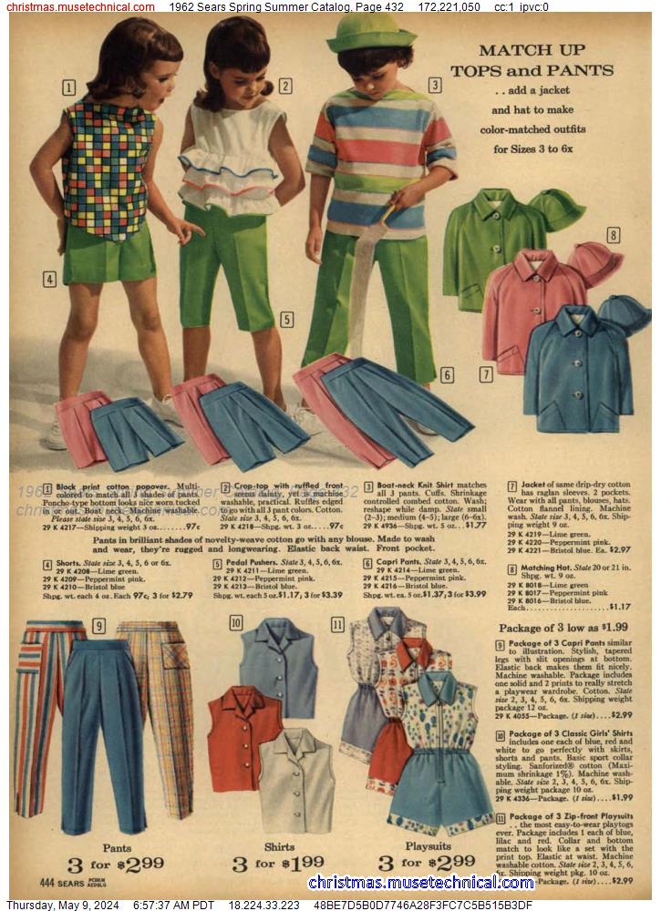 1962 Sears Spring Summer Catalog, Page 432