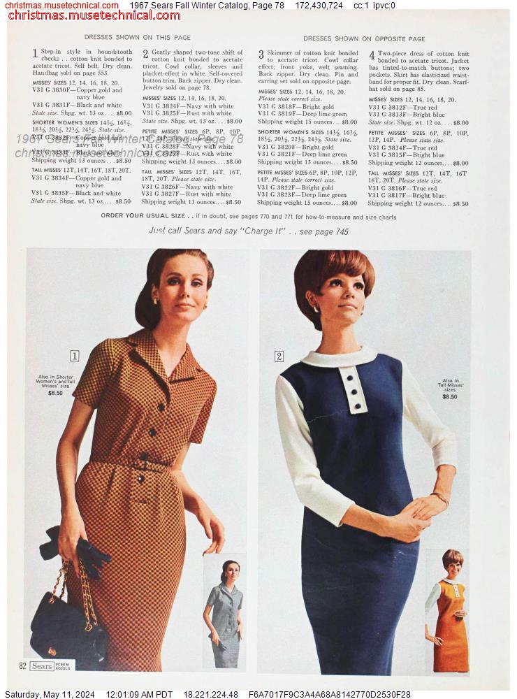 1967 Sears Fall Winter Catalog, Page 78