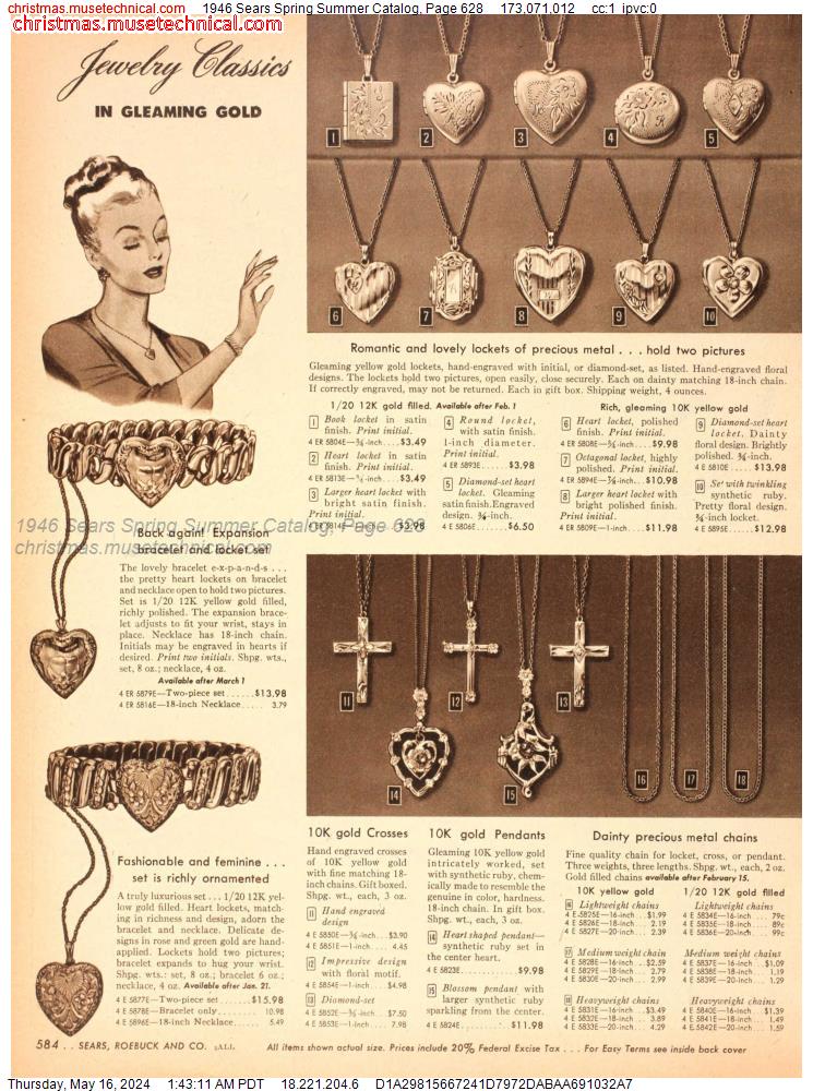 1946 Sears Spring Summer Catalog, Page 628