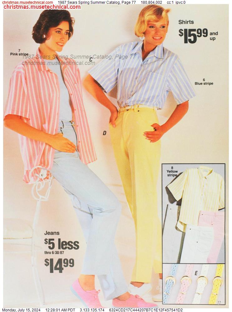 1987 Sears Spring Summer Catalog, Page 77