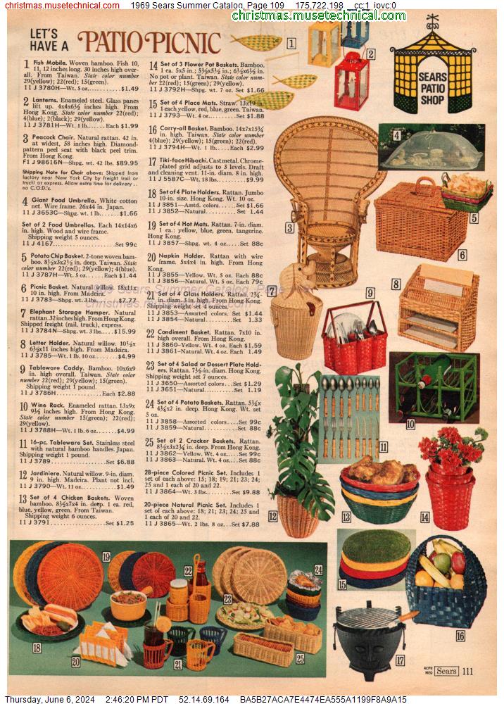 1969 Sears Summer Catalog, Page 109