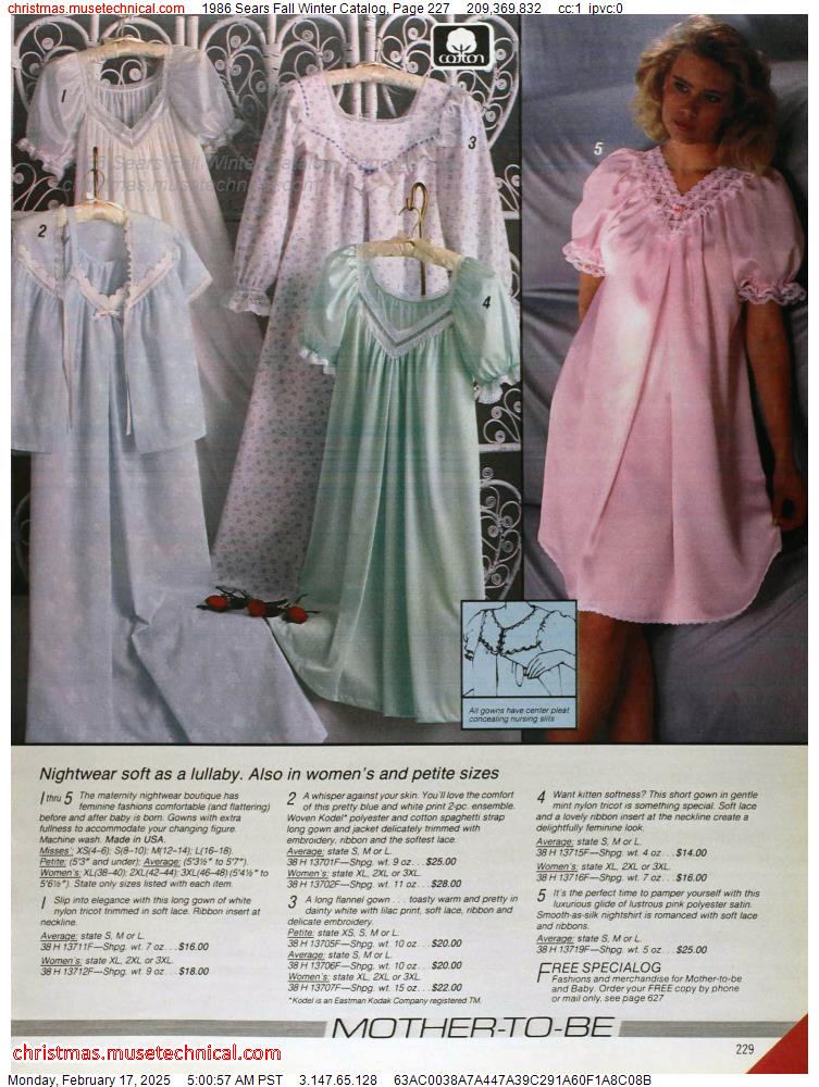 1986 Sears Fall Winter Catalog, Page 227