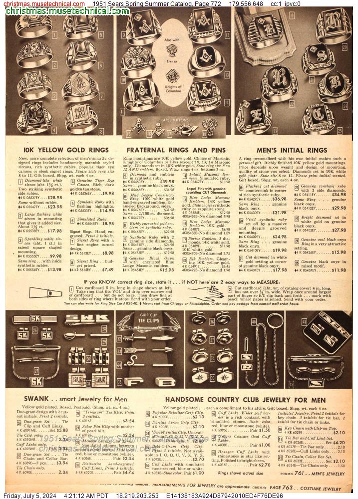 1951 Sears Spring Summer Catalog, Page 772