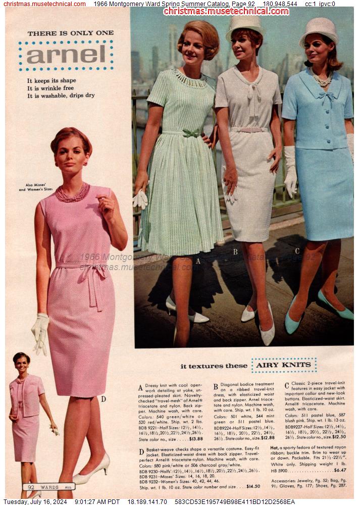 1966 Montgomery Ward Spring Summer Catalog, Page 92