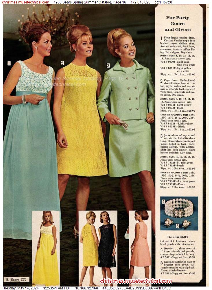 1968 Sears Spring Summer Catalog, Page 16