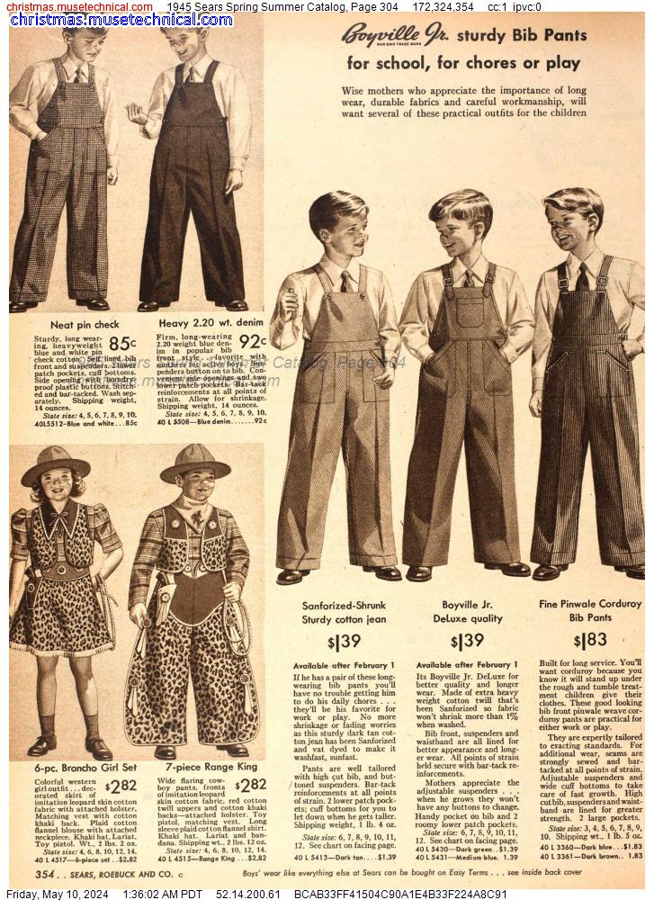1945 Sears Spring Summer Catalog, Page 304