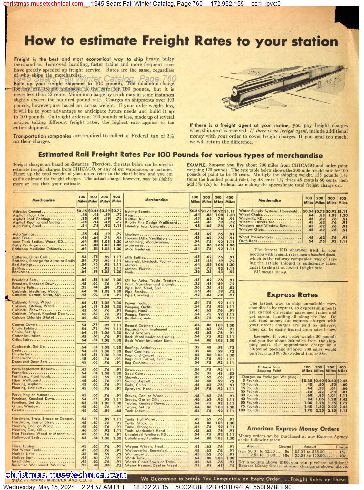 1945 Sears Fall Winter Catalog, Page 760