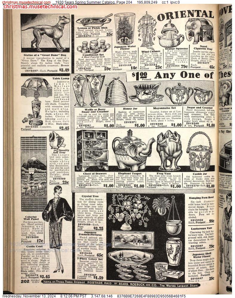 1930 Sears Spring Summer Catalog, Page 204