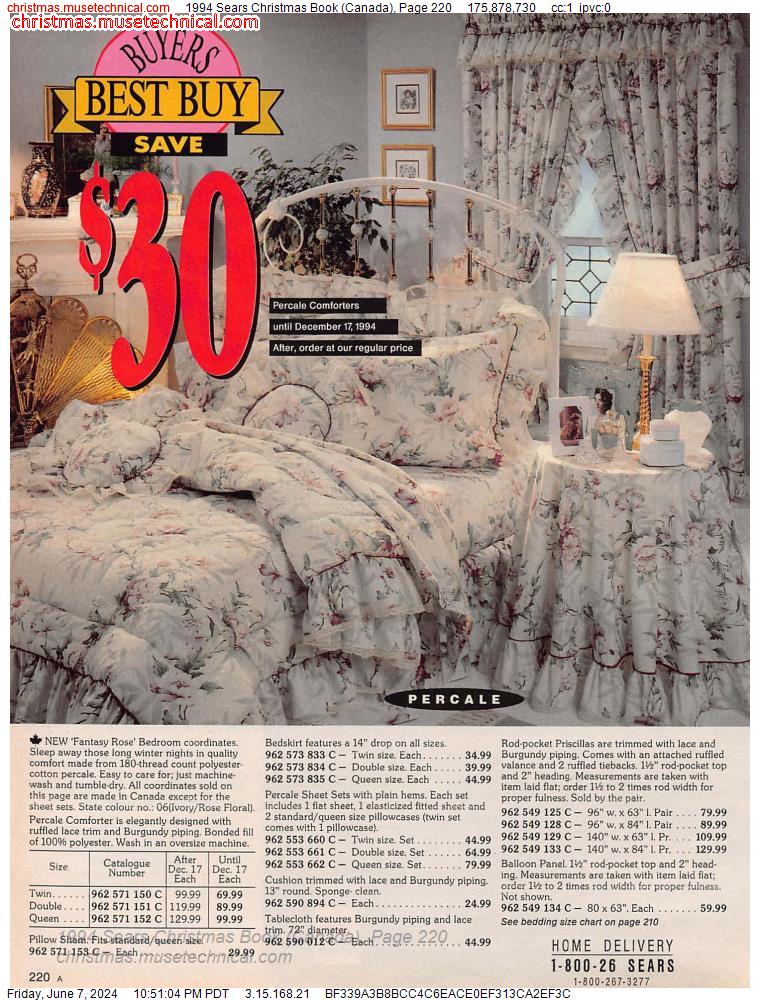 1994 Sears Christmas Book (Canada), Page 220