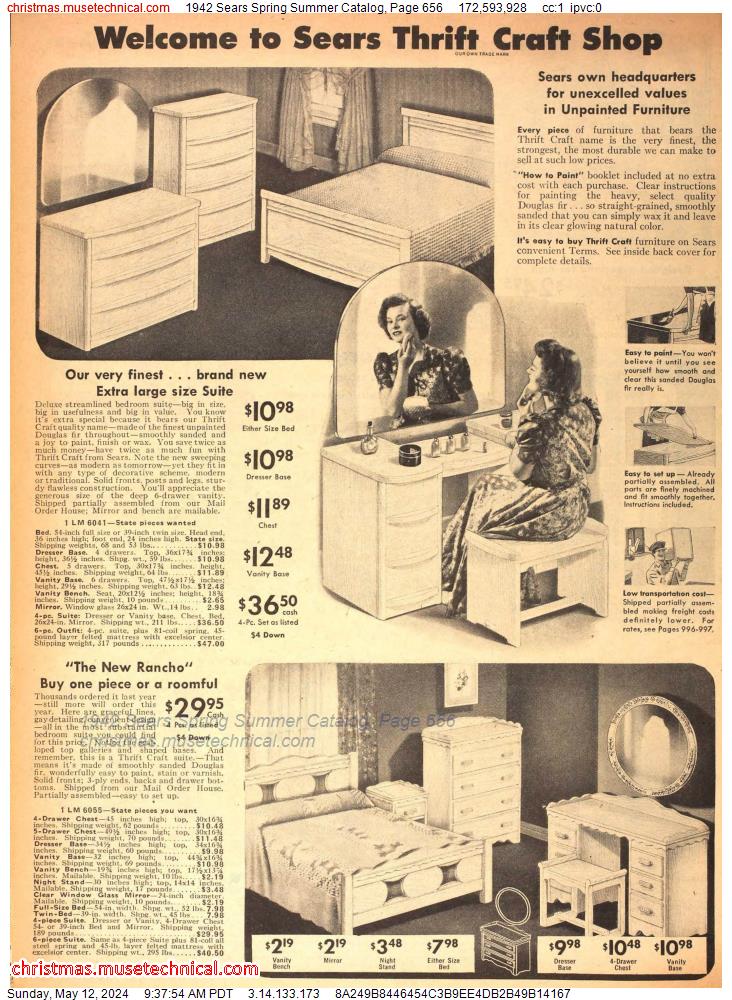 1942 Sears Spring Summer Catalog, Page 656
