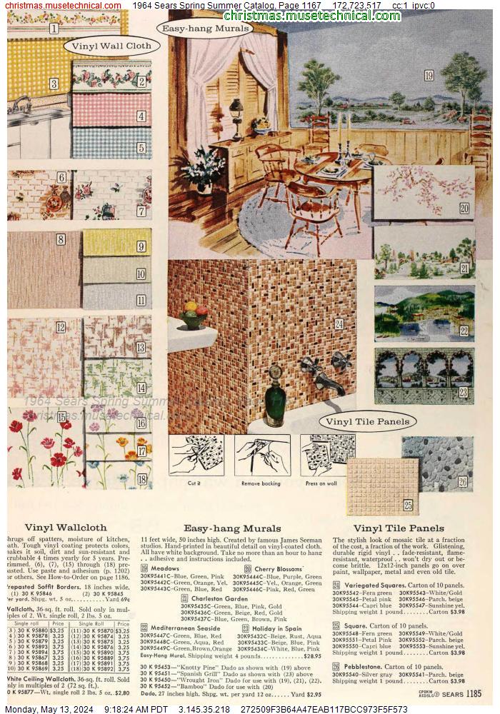 1964 Sears Spring Summer Catalog, Page 1167