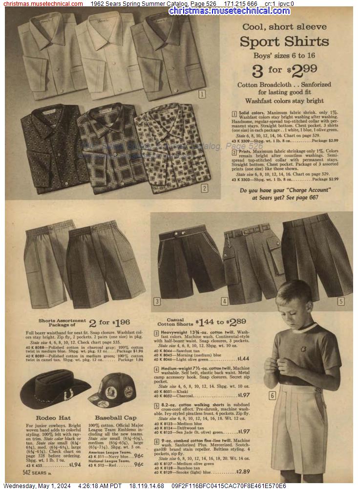 1962 Sears Spring Summer Catalog, Page 526